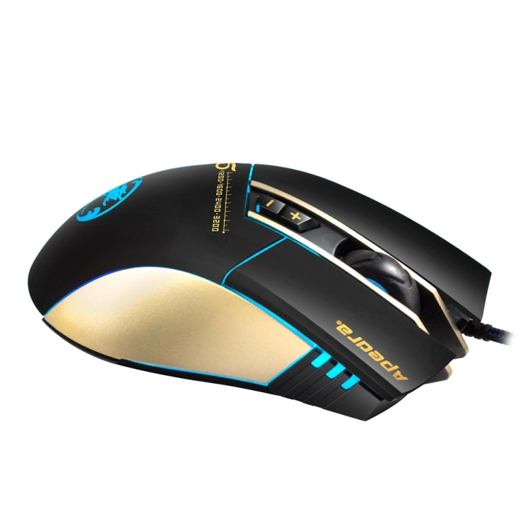 Apedra iMICE A5 เมาส์สำหรับเล่นเกมความแม่นยำสูง LED สี่สีควบคุมแสง USB 7 ปุ่ม 3200 DPI เมาส์สำหรับเล่นเกมแบบมีสายสำหรับคอมพิวเตอร์พีซีแล็ปท็อป, iMICE A5