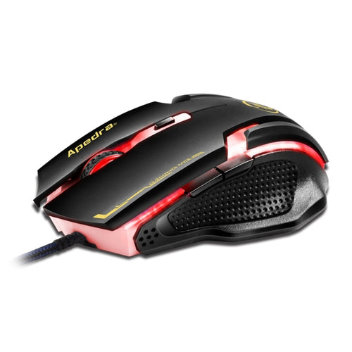 Apedra iMICE A9 เมาส์สำหรับเล่นเกมความแม่นยำสูง LED สี่สีควบคุมแสง USB 6 ปุ่ม 3200 DPI เมาส์สำหรับเล่นเกมแบบมีสายสำหรับคอมพิวเตอร์พีซีแล็ปท็อป, iMICE A9