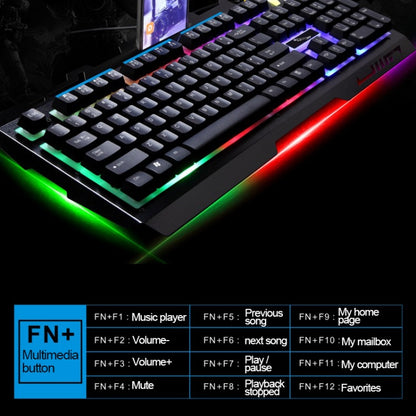 ZGB G700 104 คีย์ USB แบบมีสายกลรู้สึกเรืองแสงแผงโลหะระงับการเล่นเกม คีย์บอร์ด พร้อมที่วางโทรศัพท์