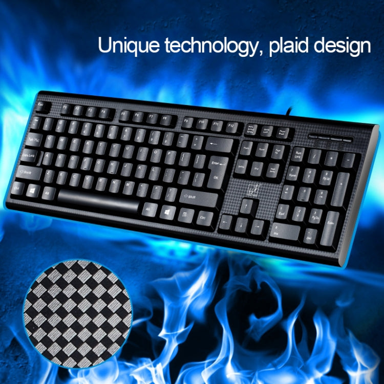 ZGB Q9 104 คีย์ USB Wired Grid Texture คีย์บอร์ดสำนักงานเล่นเกมทั่วไป