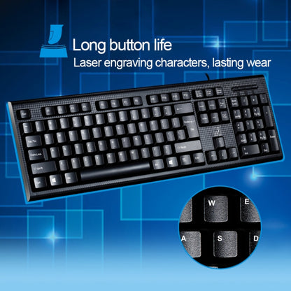 ZGB Q9 104 คีย์ USB Wired Grid Texture คีย์บอร์ดสำนักงานเล่นเกมทั่วไป