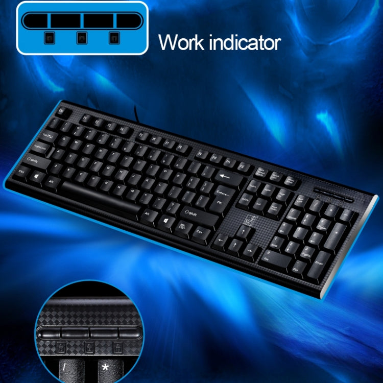ZGB Q9 104 คีย์ USB Wired Grid Texture คีย์บอร์ดสำนักงานเล่นเกมทั่วไป