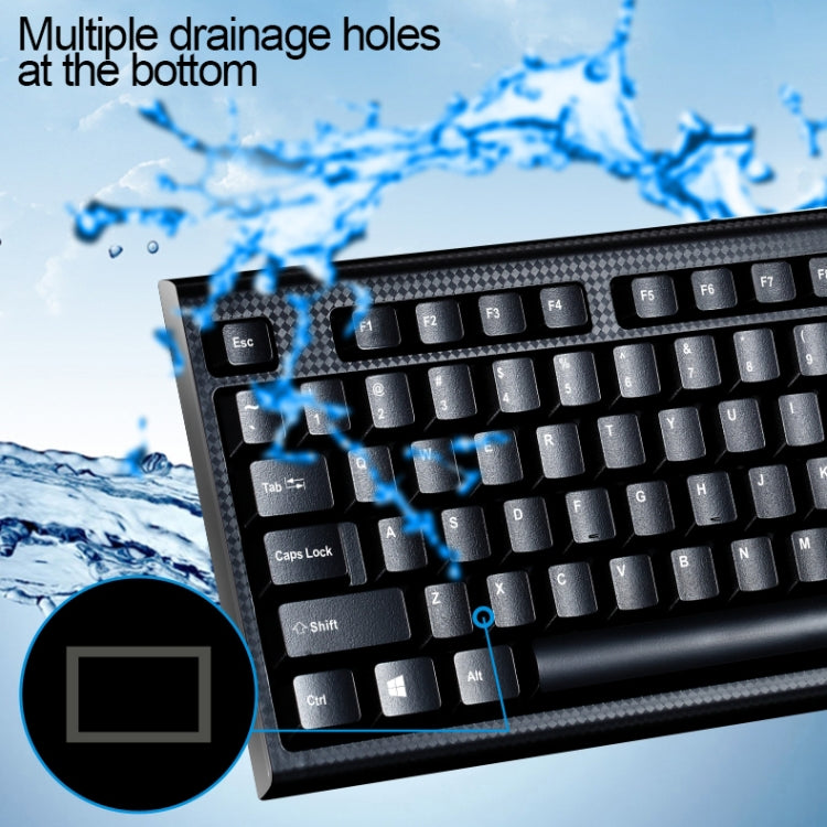 ZGB Q9 104 คีย์ USB Wired Grid Texture คีย์บอร์ดสำนักงานเล่นเกมทั่วไป