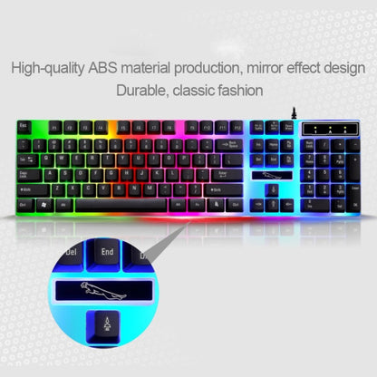 ZGB G21 1600 DPIแบบมีสายแบบมีสายสีสันสดใสคีย์บอร์ดแบบมีสาย + ชุดเมาส์ออปติคอลสำหรับแล็ปท็อป,พีซี