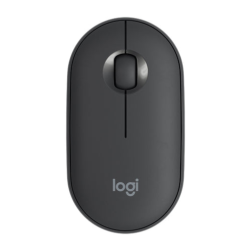 Logitech Pebble Cobblestone รูปร่างบาง 3 ปุ่ม 1000DPI เมาส์ออปติคอลบลูทูธไร้สายปิดเสียง ช่วงไร้สาย: 10 ม.