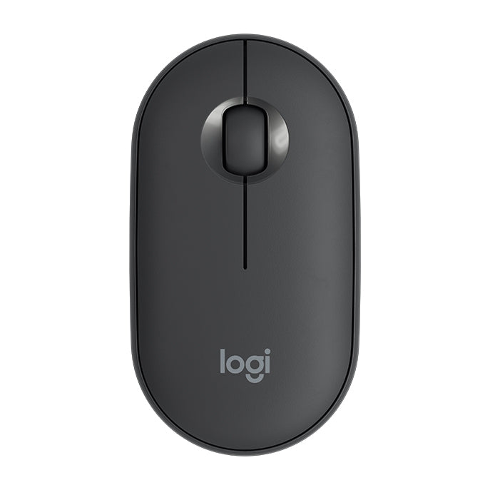 Logitech Pebble Cobblestone รูปร่างบาง 3 ปุ่ม 1000DPI เมาส์ออปติคอลบลูทูธไร้สายปิดเสียง ช่วงไร้สาย: 10 ม.
