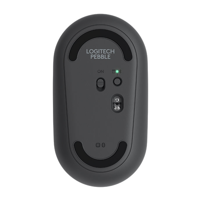Logitech Pebble Cobblestone รูปร่างบาง 3 ปุ่ม 1000DPI เมาส์ออปติคอลบลูทูธไร้สายปิดเสียง ช่วงไร้สาย: 10 ม.