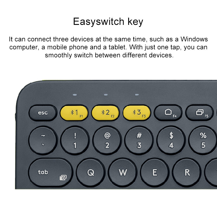 คีย์บอร์ด Bluetooth ไร้สายแบบพกพาหลายอุปกรณ์ Logitech K380, K380