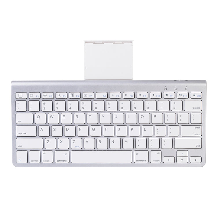 MC Saite 460BT 78 คีย์คีย์บอร์ด Bluetooth ไร้สายขนาดเล็กบางเฉียบ, ที่วางในตัว, รองรับระบบ Android / iOS / Windows (สีเงิน)
