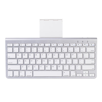 MC Saite 460BT 78 คีย์คีย์บอร์ด Bluetooth ไร้สายขนาดเล็กบางเฉียบ, ที่วางในตัว, รองรับระบบ Android / iOS / Windows (สีเงิน)