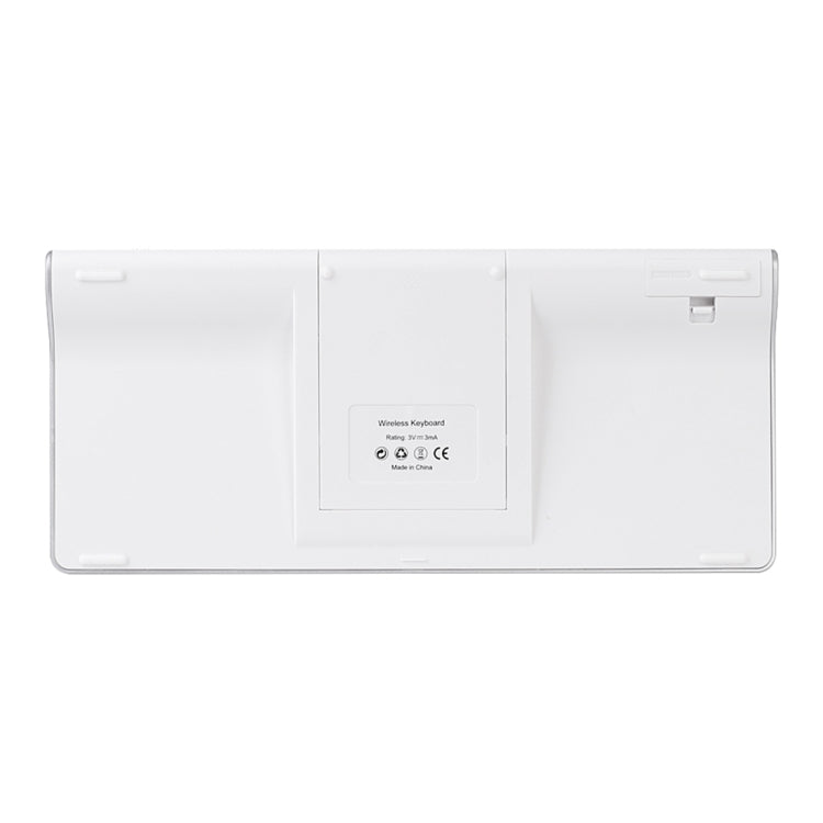 MC Saite 460BT 78 คีย์คีย์บอร์ด Bluetooth ไร้สายขนาดเล็กบางเฉียบ, ที่วางในตัว, รองรับระบบ Android / iOS / Windows (สีเงิน)