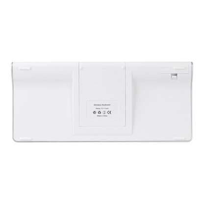 MC Saite 460BT 78 คีย์คีย์บอร์ด Bluetooth ไร้สายขนาดเล็กบางเฉียบ, ที่วางในตัว, รองรับระบบ Android / iOS / Windows (สีเงิน)