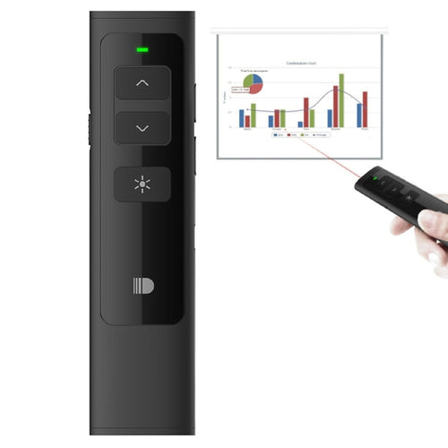Doosl DSIT013 การนำเสนอ PowerPoint แบบชาร์จไฟได้ 2.4GHz รีโมทคอนโทรลตัวชี้เลเซอร์อเนกประสงค์สำหรับ PowerPoint / Keynote / Prezi ระยะควบคุม: 100 ม.