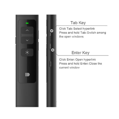 Doosl DSIT013 การนำเสนอ PowerPoint แบบชาร์จไฟได้ 2.4GHz รีโมทคอนโทรลตัวชี้เลเซอร์อเนกประสงค์สำหรับ PowerPoint / Keynote / Prezi ระยะควบคุม: 100 ม.