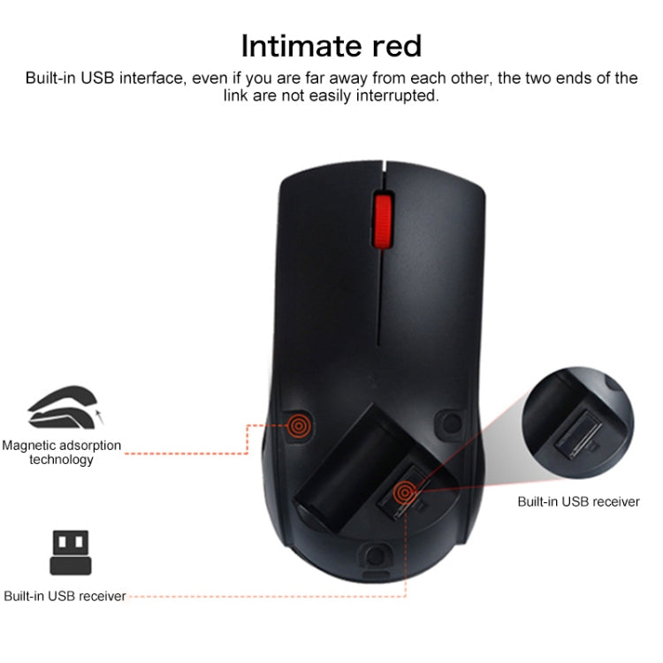 Lenovo M120 Pro Fashion Office เมาส์ไร้สาย Red Dot, M120 Pro Wireless Mouse