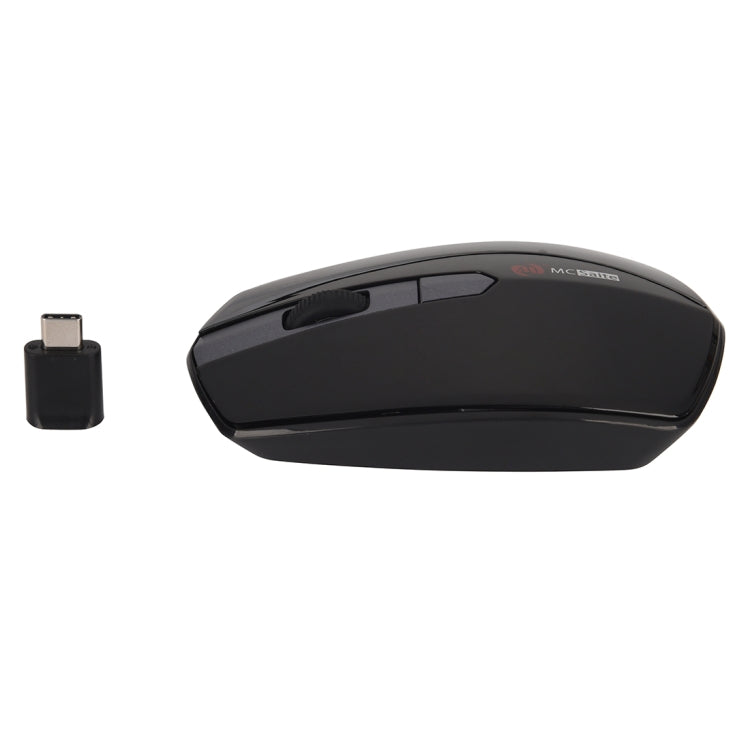 MCSaite MC-369AG USB-C / Type-C 1600DPI เมาส์ออปติคอลไร้สาย 4 ปุ่มปรับความเร็วได้สามปุ่ม