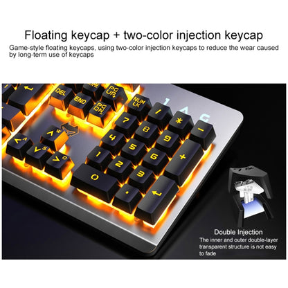 YINDIAO K002 USB แบบมีสายคีย์บอร์ด RGB Backlight + Optical Silent Mouse ชุด, RGB Backlight / Silent / Black, RGB Backlight / White