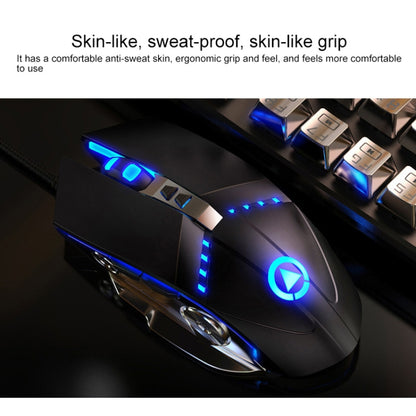 YINDIAO K002 USB แบบมีสายคีย์บอร์ด RGB Backlight + Optical Silent Mouse ชุด, RGB Backlight / Silent / Black, RGB Backlight / White
