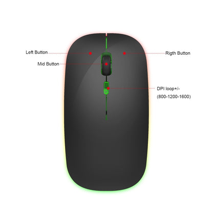 HXSJ M40 4 คีย์ 2.4G เมาส์ไร้สายสีสันสดใส