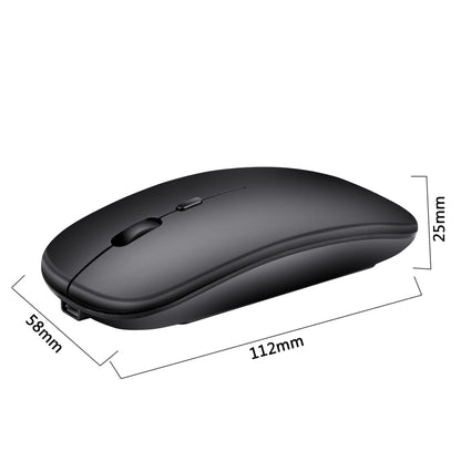 HXSJ M80 2.4GHz Wireless 1600DPI ปรับความเร็วได้สามระดับ เม้าส์ ปิดเสียงแสง, Black, Grey, Gold, Rose Gold, Silver, White