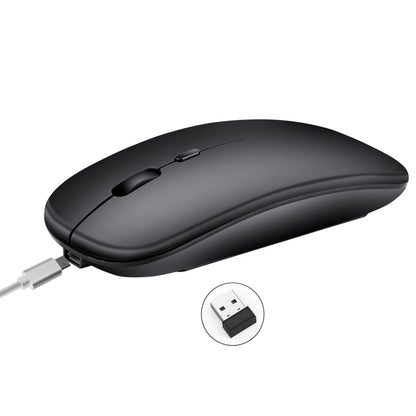HXSJ M80 2.4GHz Wireless 1600DPI ปรับความเร็วได้สามระดับ เม้าส์ ปิดเสียงแสง, Black, Grey, Gold, Rose Gold, Silver, White