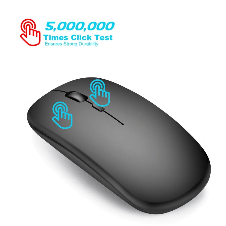 HXSJ M80 2.4GHz Wireless 1600DPI ปรับความเร็วได้สามระดับ เม้าส์ ปิดเสียงแสง, Black, Grey, Gold, Rose Gold, Silver, White