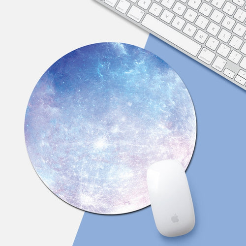 แผ่นรองเมาส์ทรงกลมลายปรอทสีรุ้ง เส้นผ่านศูนย์กลาง 22ซม, Rainbow Color Mercury
