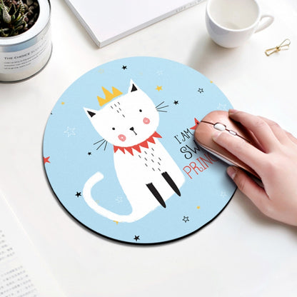 แผ่นรองเมาส์ทรงกลม ลาย Princess Cat เส้นผ่านศูนย์กลาง 22ซม, Princess Cat