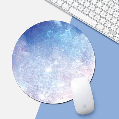 แผ่นรองเมาส์ทรงกลมลายปรอทสีรุ้ง เส้นผ่านศูนย์กลาง 22ซม, Rainbow Color Mercury