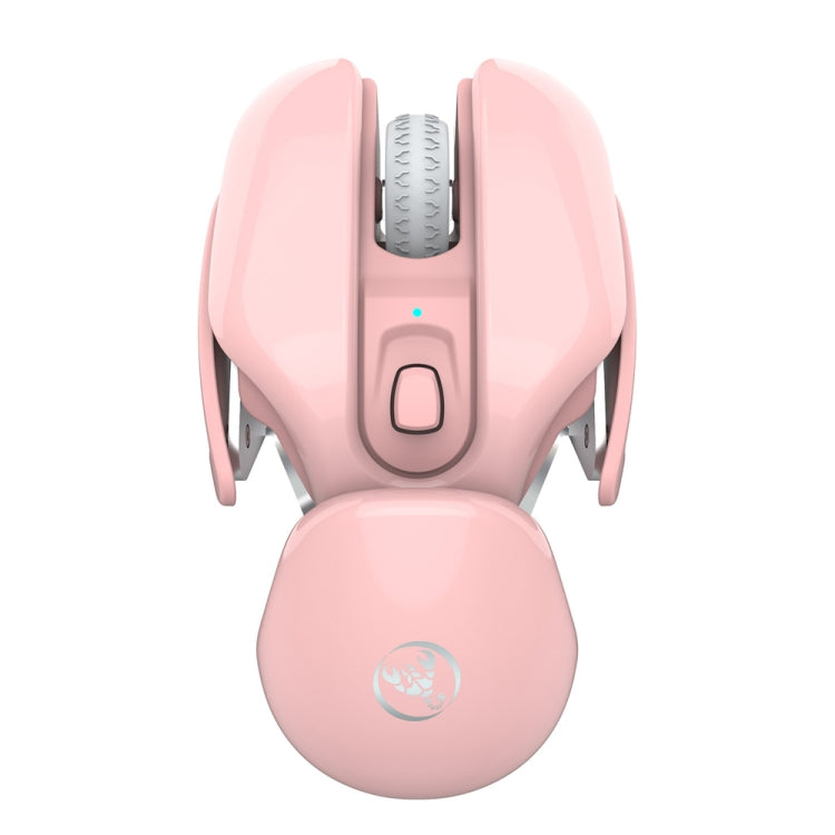 HXSJ T37 2.4GHz 1600dpi เมาส์ปิดเสียงไร้สายแบบปรับได้ 3 โหมด, T37 Pink