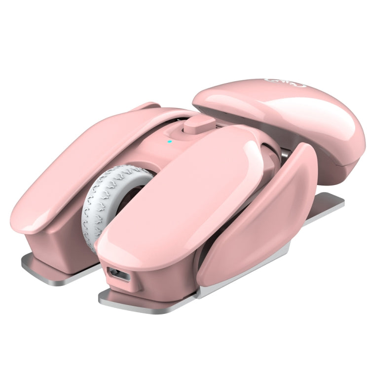 HXSJ T37 2.4GHz 1600dpi เมาส์ปิดเสียงไร้สายแบบปรับได้ 3 โหมด, T37 Pink