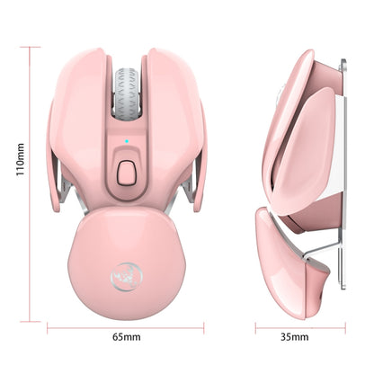HXSJ T37 2.4GHz 1600dpi เมาส์ปิดเสียงไร้สายแบบปรับได้ 3 โหมด, T37 Pink
