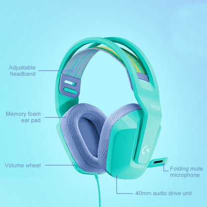 ชุดหูฟังสำหรับเล่นเกมแบบมีสายแบบพับได้ Logitech G335 พร้อมไมโครโฟน