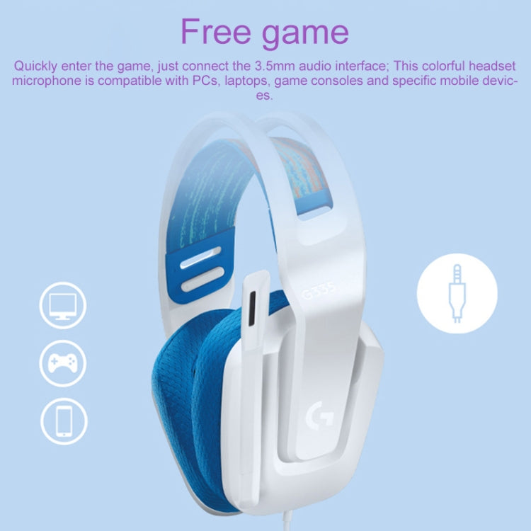 ชุดหูฟังสำหรับเล่นเกมแบบมีสายแบบพับได้ Logitech G335 พร้อมไมโครโฟน