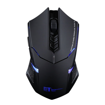 ET X-08 7 ปุ่ม 2400DPI เมาส์เล่นเกมปิดเสียงไร้สาย 2.4G พร้อมตัวรับสัญญาณ USB และแสงไฟสีสันสดใส