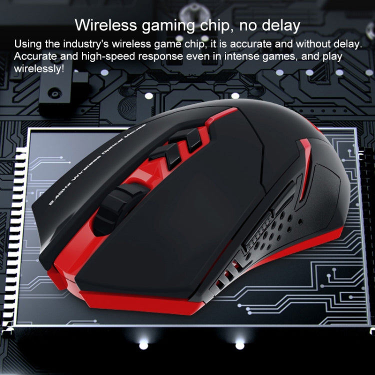 ET X-08 7 ปุ่ม 2400DPI เมาส์เล่นเกมปิดเสียงไร้สาย 2.4G พร้อมตัวรับสัญญาณ USB และแสงไฟสีสันสดใส