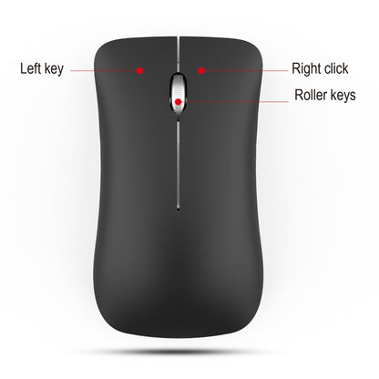 HXSJ T23 บลูทูธ 5.0 + บลูทูธ 3.0 + 2.4GHzไร้สายสามโหมด 4 ปุ่ม 1600 DPIปรับErgonomics Optical Mouse, T23 Black