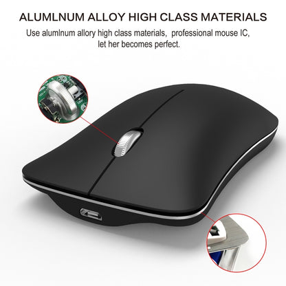 HXSJ T23 บลูทูธ 5.0 + บลูทูธ 3.0 + 2.4GHzไร้สายสามโหมด 4 ปุ่ม 1600 DPIปรับErgonomics Optical Mouse, T23 Black