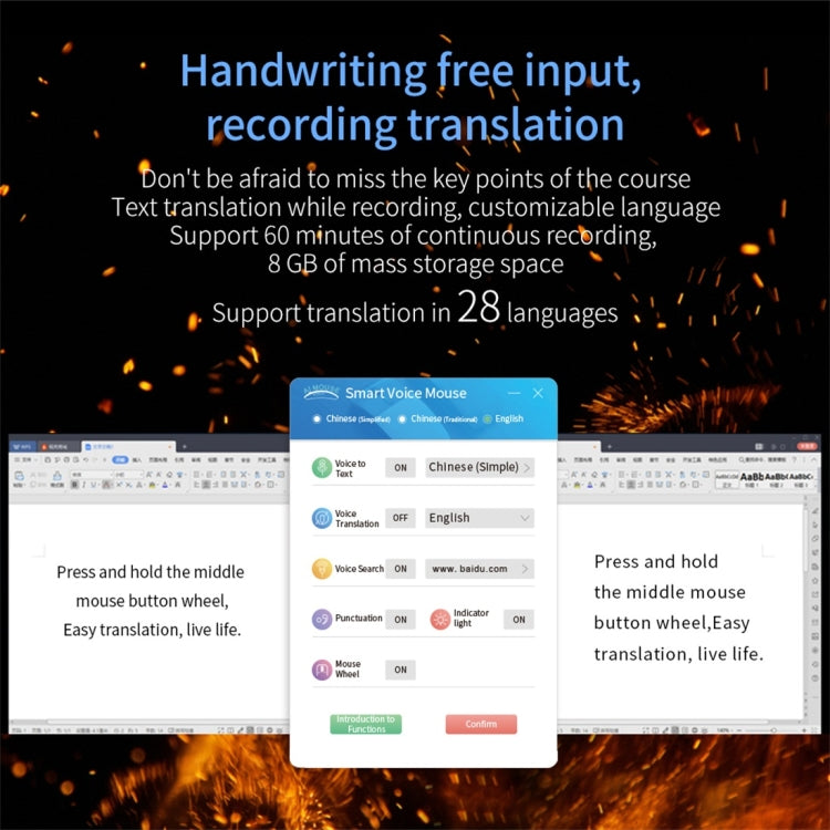 Boeleo BM01 เมาส์ไร้สายแปลภาษาด้วยเสียงอัจฉริยะ