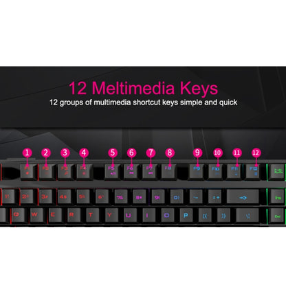iMICE AK-600 แบบมีสาย USB Floating Keycap ตัวอักษร Glow Backlit Gaming คีย์บอร์ด, Glow Backlit (Black)