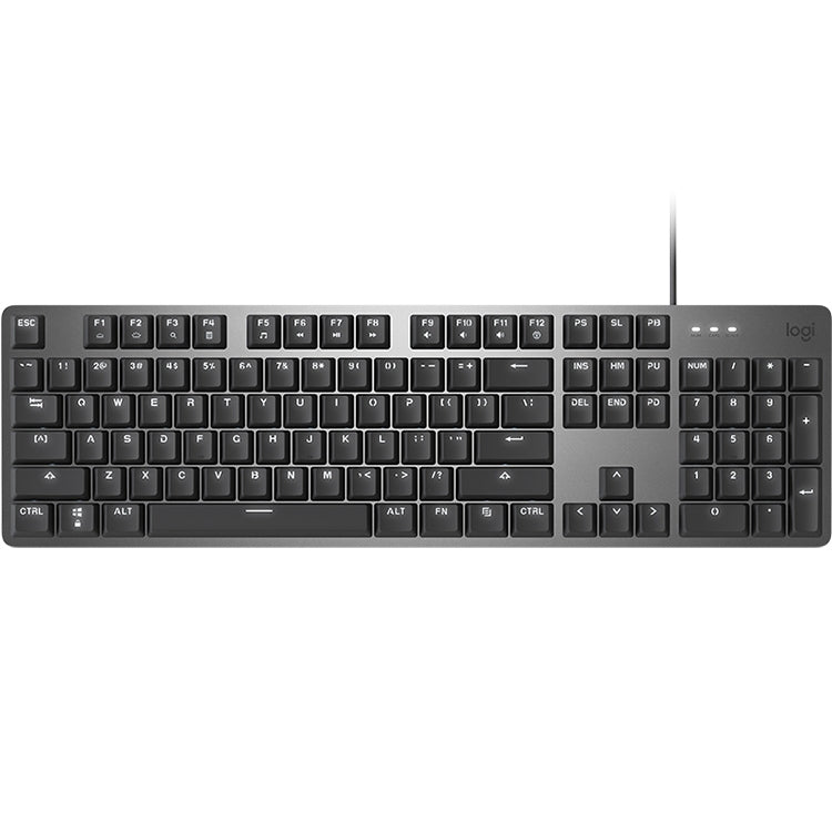 Logitech K845 CHERRY คีย์บอร์ดแบบมีสายแบบกลไกเรืองแสงแกนสีฟ้า ความยาวสายเคเบิล: 1.8 ม, CHERRY Blue Axis