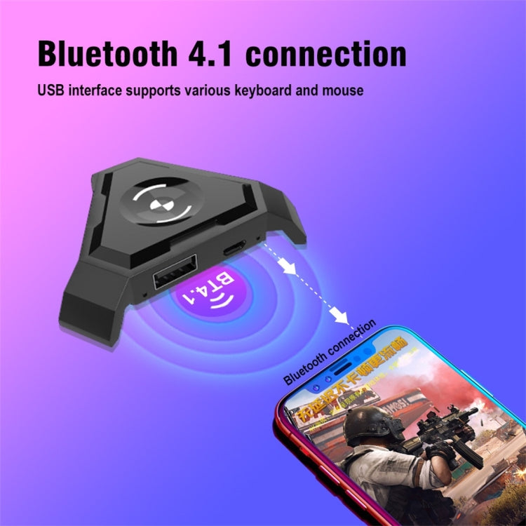 HXSJ P5 Bluetooth 4.1 คีย์บอร์ดเมาส์ Bluetooth Gaming Converter ไม่สามารถกดรุ่นได้