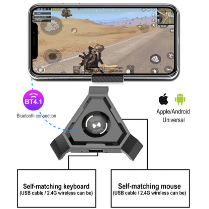 HXSJ P5 Bluetooth 4.1 คีย์บอร์ดเมาส์ Bluetooth Gaming Converter ไม่สามารถกดรุ่นได้
