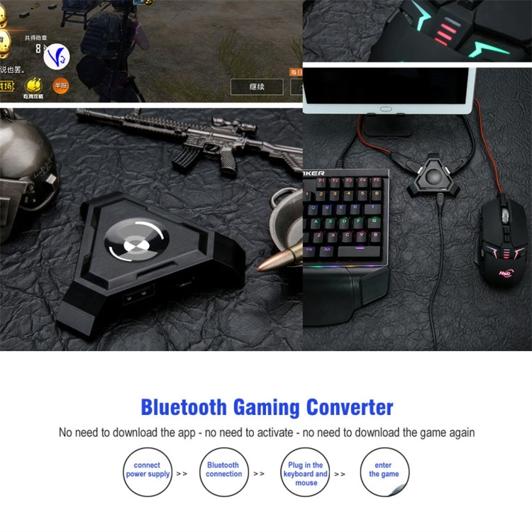 HXSJ P5 Bluetooth 4.1 คีย์บอร์ดเมาส์ Bluetooth Gaming Converter ไม่สามารถกดรุ่นได้