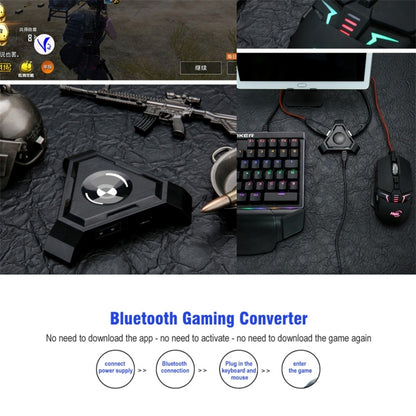 HXSJ P5 Bluetooth 4.1 คีย์บอร์ดเมาส์ Bluetooth Gaming Converter ไม่สามารถกดรุ่นได้