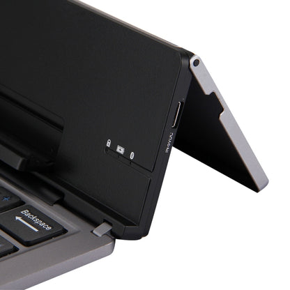 F18 คีย์บอร์ดไร้สาย Bluetooth พับได้แบบชาร์จได้บางเฉียบ 58 คีย์พร้อมตัวยึด
