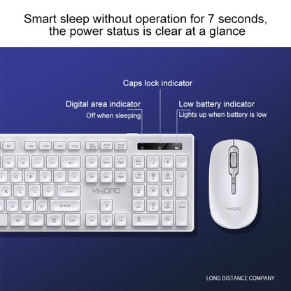 YINDIAO V3 Max Business Office เงียบ ชุดเมาส์คีย์บอร์ดไร้สาย