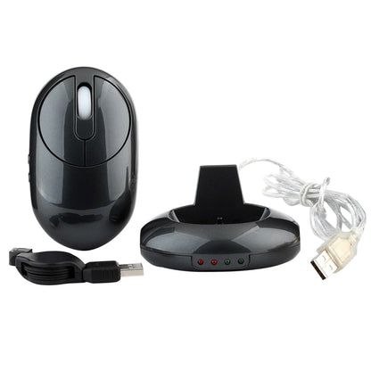 MZ-012 2.4G 1200 DPI เมาส์ออปติคอลแบบชาร์จไร้สายพร้อมฮับ USB 3 พอร์ต / แท่นชาร์จ