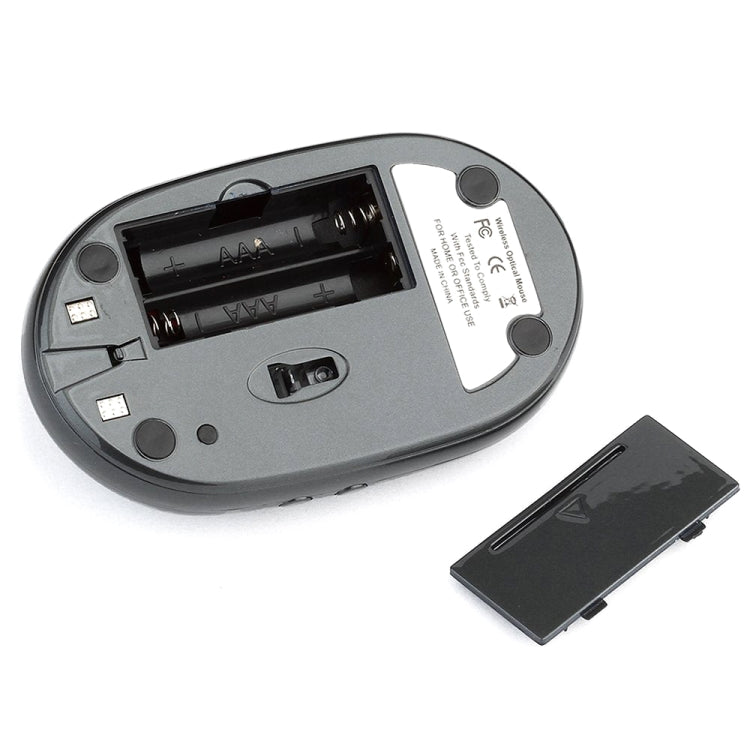 MZ-012 2.4G 1200 DPI เมาส์ออปติคอลแบบชาร์จไร้สายพร้อมฮับ USB 3 พอร์ต / แท่นชาร์จ