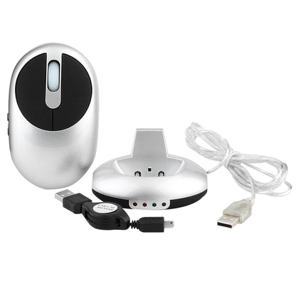 MZ-012 2.4G 1200 DPI เมาส์ออปติคอลแบบชาร์จไร้สายพร้อมฮับ USB 3 พอร์ต / แท่นชาร์จ
